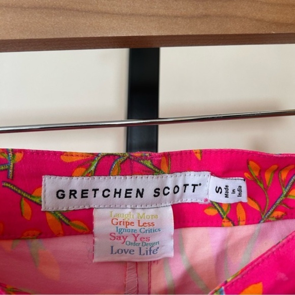 Gretchen Scott Gripeless Pants Stretch Jeans Weedwacker Pink Orange Resort Small - Picture 3 of 8